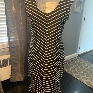 Flair bottom midi dress
